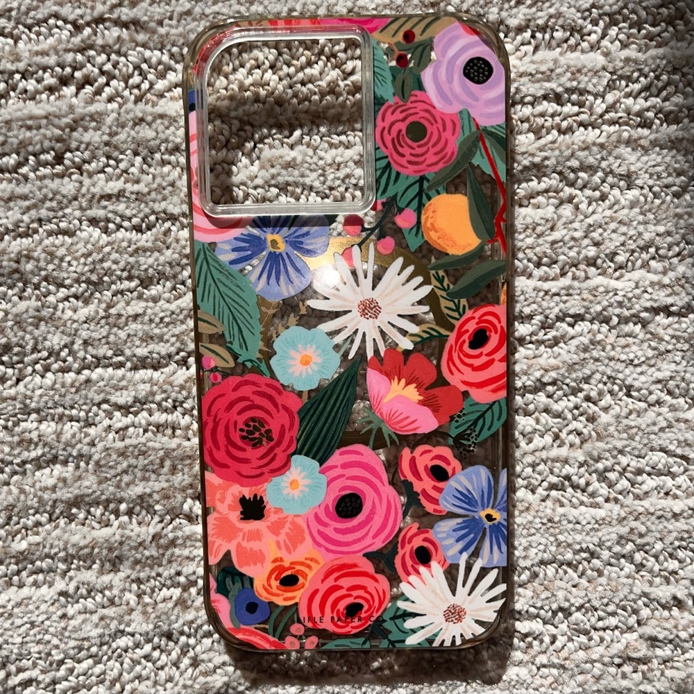 Rifle Paper Co Clear Garden‎ Party Blush Case for Apple iPhone 14 PRO MAX (6.7")